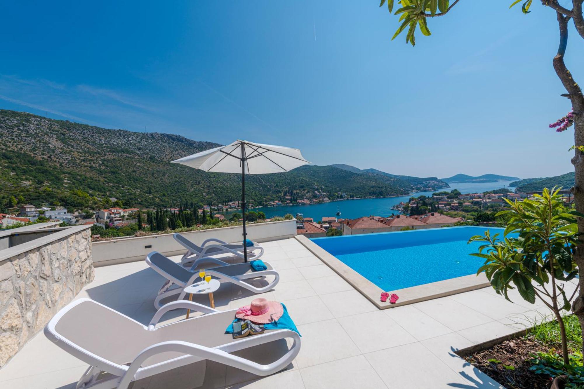 Villa Mardia- Sea View Infinity Pool Built 2023 Zaton  Buitenkant foto