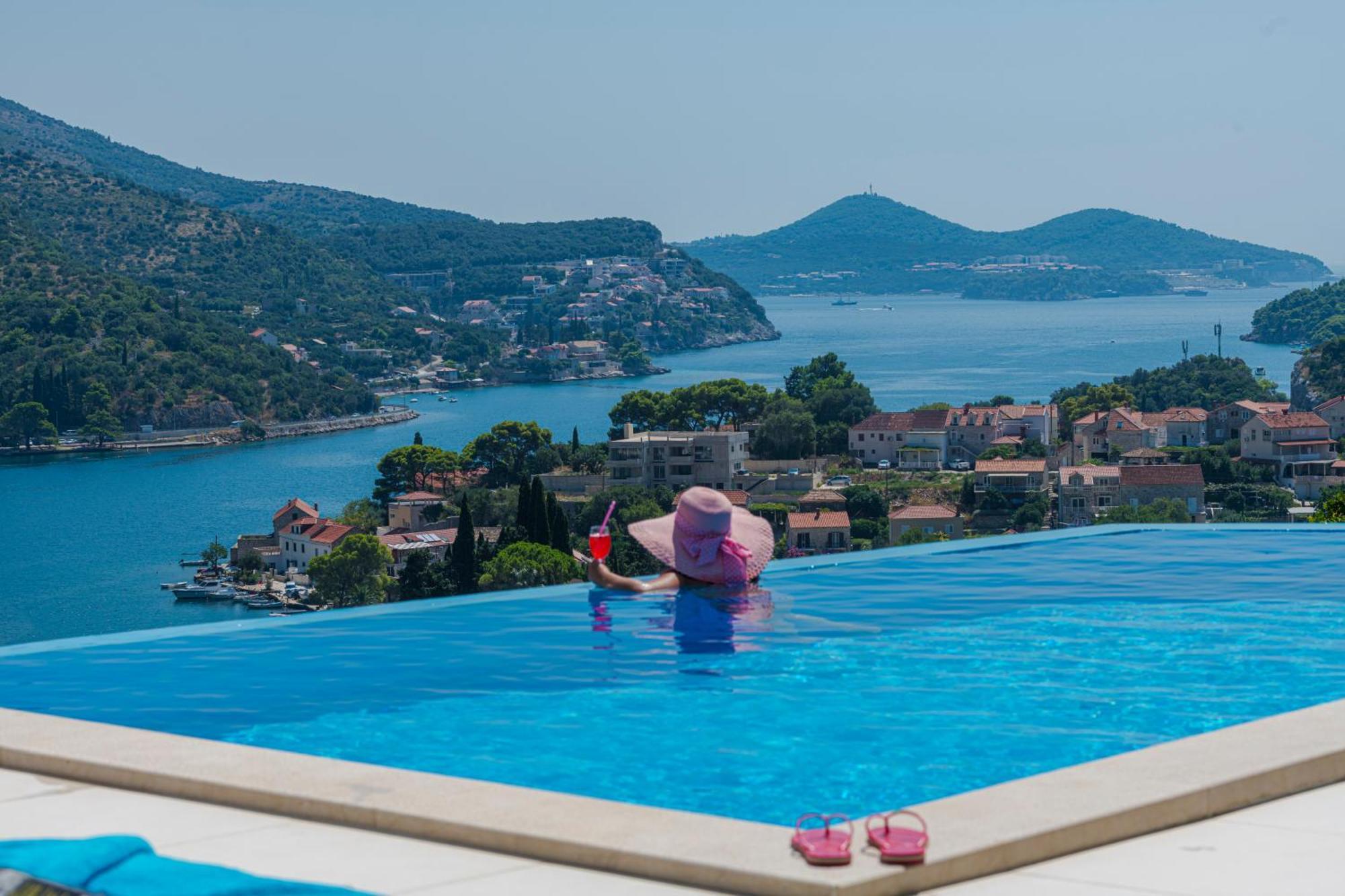 Villa Mardia- Sea View Infinity Pool Built 2023 Zaton  Buitenkant foto